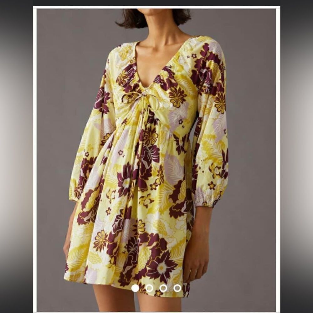 By Anthropologie floral mini dress NWT